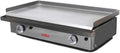 Plancha, 80 cm, réglable, acier inoxydable, MBH - MAQUINARIA BAR HOSTELERÍA, 800 × 400 mm, 810 × 472 × 215 mm, 6 mm, 8, 9 kW, 6mm