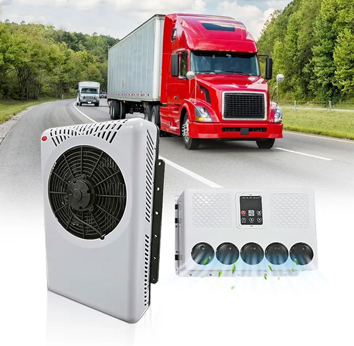 Climatiseur, 6600 BTU, moteur Inverter, stationnement électrique AC pour camions, 460 × 160 × 320 mm, 470 × 160 × 700 mm, 12 V, 24 V, bus