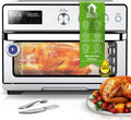 TurboTronic By Z-LINE Friteuse sans huile, pour poulet, Four à air chaud numérique XXL 32L avec rôtissoire, éclairage LED