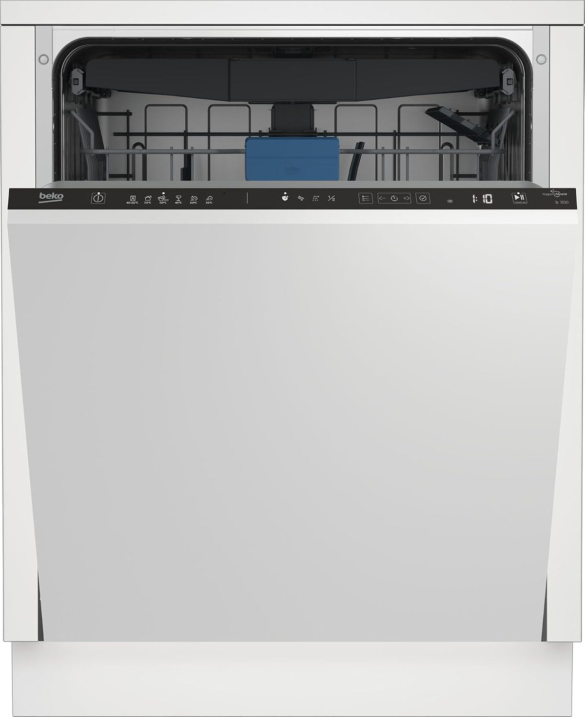 Lave-vaisselle Beko BDIN37530, acier inoxydable, éclairage LED, 60 cm, 44 dB, 65 °C, 40 °C, 50 °C, 70 °C, 15 couverts, 6 programmes, 2 paniers