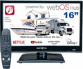 Unispectra Téléviseur, télécommande, 75 × 75 mm, 16 pouces, 230 V, 12v, 230v, 24v, Wi-Fi, Bluetooth, USB, webOS, Full HD, portable, HDMI