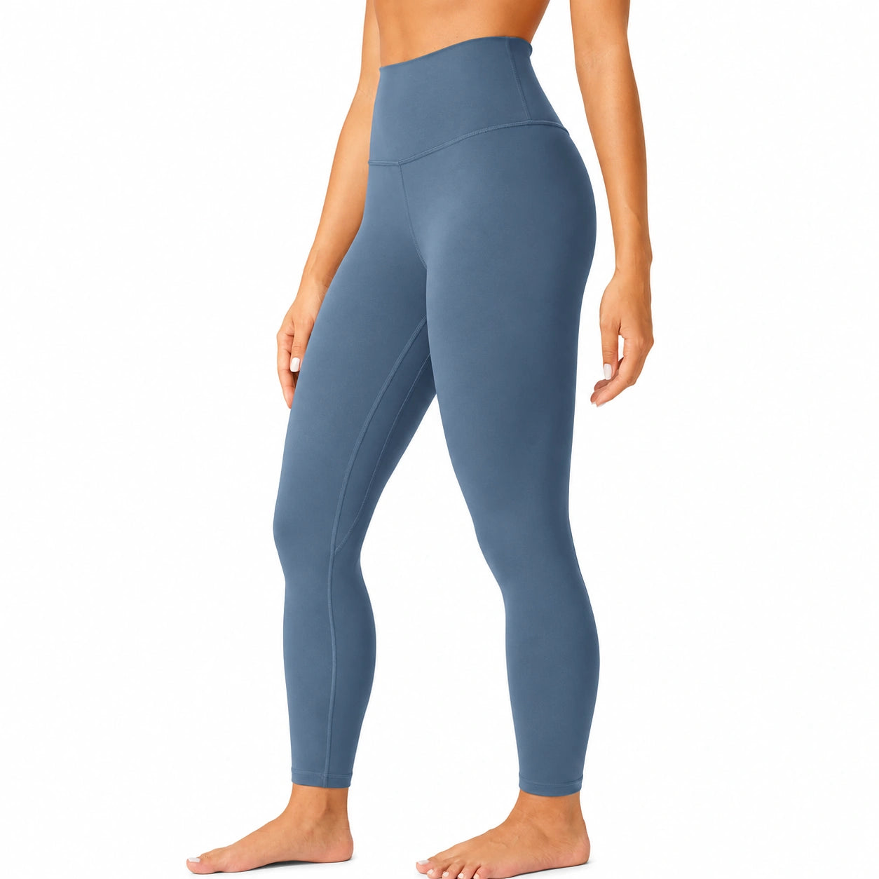 Legging femme taille S bleu extensible taille haute pour sport