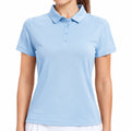 Polo femme taille L bleu clair à manches courtes en maille lisse
