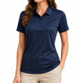 Polo femme taille S bleu marine manches courtes coupe ajustée