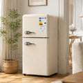 ZHOMGG Mini réfrigérateur, 60 L, éclairage LED, 41 cm, 41 × 45 × 89 cm, 45 dB, 7 niveaux, Mini Frigo Congélateur Combiné 2 Portes 60 L Compact 41 cm