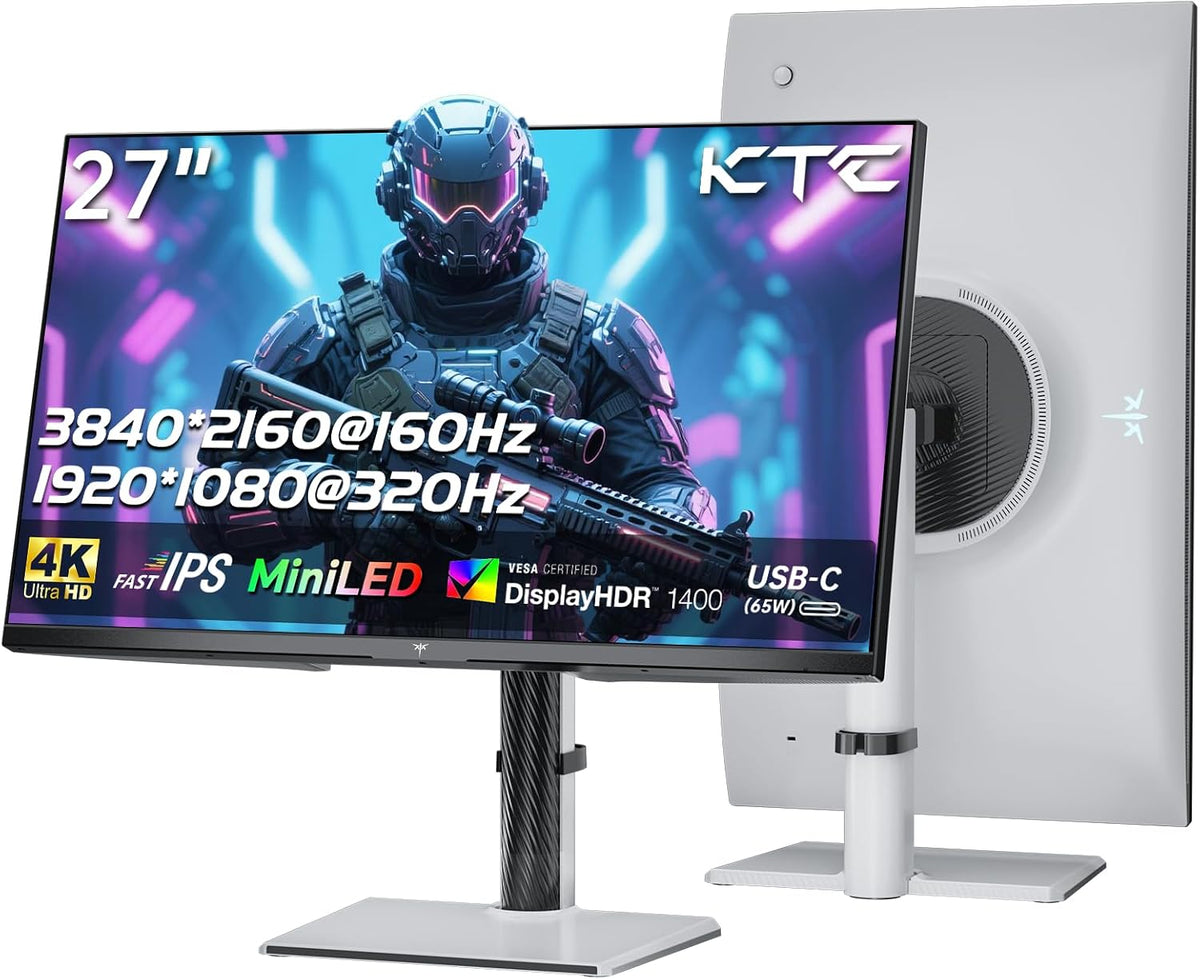 Écran PC, Mini LED, 27 Pouces, KTC, M27P6 1080P, 160Hz, 320Hz, 160 Hz, 320 Hz, 4K UHD, 4K 160Hz / 1080P 320Hz Commutation Transparente, HDR1400