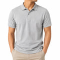 Polo homme taille M en jersey gris à manches courtes style classique