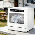 QIUNAOZI Lave-vaisselle, 43 cm, pour Appartements, 39 cm, 46 cm, 75 °C, 5 Programmes, 8 couverts, Haute Température 75 °C/167 °F