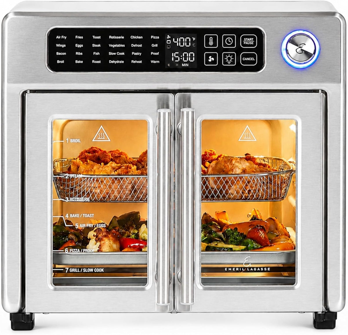 Emeril Mini-four, acier inoxydable, 12 pouces, 26QT, minuterie