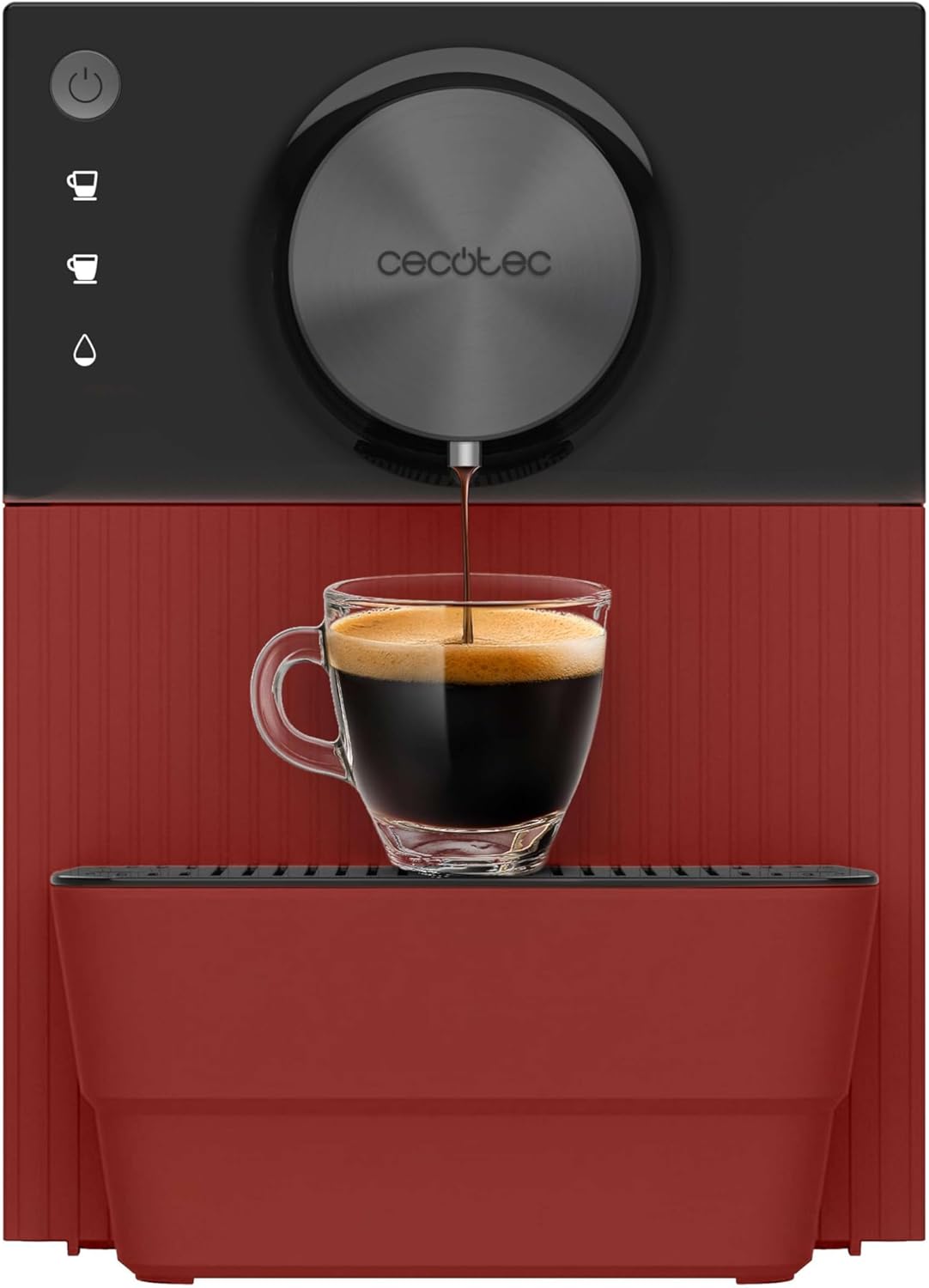 Machine à café Cecotec, 5 Niveaux, acier inoxydable, 1350 W, 1, 1 l, 180 mm, 5 Niveaux de Mouture, 1350W, 19 Bars, réservoir d'eau
