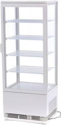 Réfrigérateur de présentation, 98L, éclairage LED, Idéale pour Boissons, 12°C, Générique Mini Vitrine Réfrigérée 98L, 4 Faces Vitrées