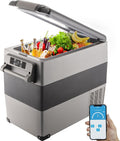 VEVOR Mini réfrigérateur, 55 L, Voiture et Camping 69 * 34.5 * 52.4CM, éclairage LED, 330 mL, 550 mL, 750 mL, 12 V, 240 V, 24 V, 220V, 55L, 20°C