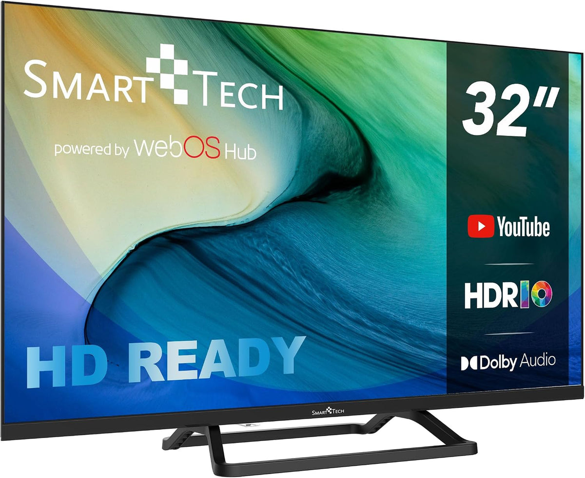 Téléviseur Smart Tech OS-32HW01V3 3xHDMI, TV LED HD 32', 80 cm, 32 pouces, 2xUSB -Dolby Audio, éclairage LED, Wi-Fi, WebOS, Netflix
