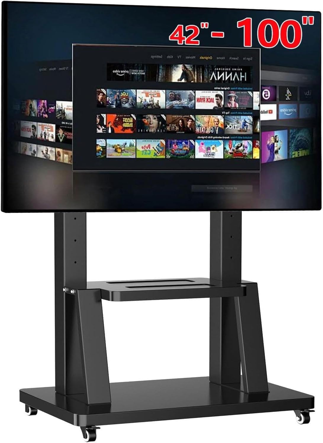 JXMTSPW Support TV sur pied, réglable, 100 Pouces, 80 kg, 900 × 600 mm, 900 × 600mm, 80kg, portable