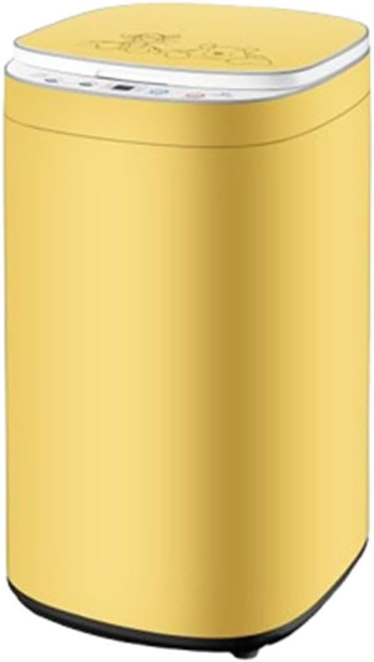 Mini lave-linge, acier inoxydable, idéal pour les voyages, 3 kg, 410 × 455 × 650 mm, 220 V, 1 000 W, capacité 3 kg, 80 °C, 50 Hz, portable, jaune