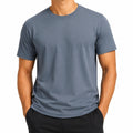 T-shirt homme L gris ardoise à manches courtes style sportif