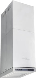vidaXL Hotte aspirante, 240 V, Hotte îlot avec écran tactile LCD et capteur 756 m3 h LED, acier inoxydable, 180 W, 150 mm, 3 vitesses, 60 Hz