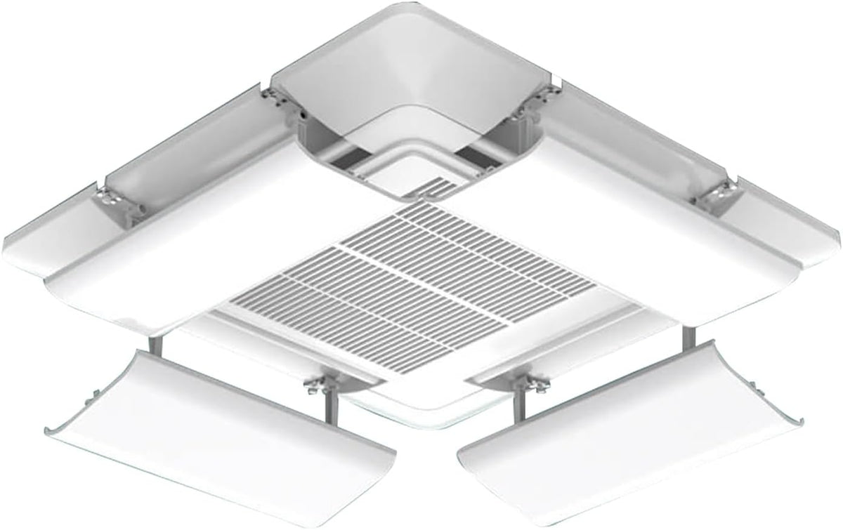 Générique Lot de 4 déflecteurs réglables pour climatiseur, 43 cm, pare-vent rétractable avec tapis isolant