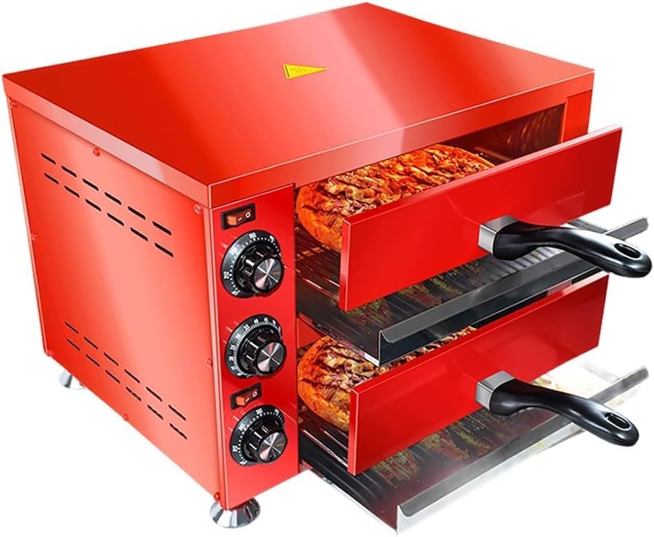 Four à pizza, 12 pouces, réglable, acier inoxydable, XSDAJSD, 1100 W, 300 °C, minuterie, machin