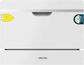 Lave-vaisselle Cecotec, 1380 W, verre blanc, 6 couverts, 5 programmes, surface en verre blanc, commande tactile, compact, semi-intégré