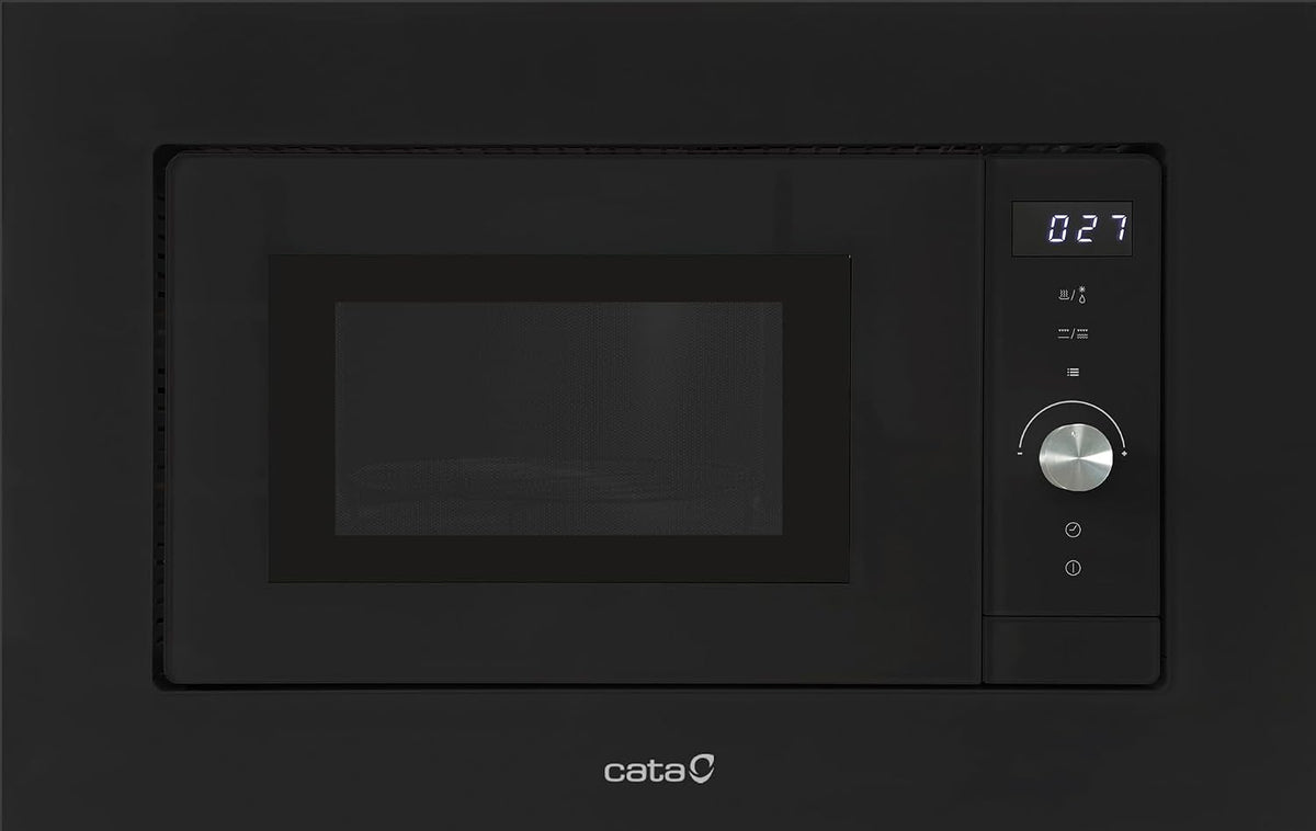 CATA Four micro-ondes, 700 W, acier inoxydable, 800 W, 5 niveaux, 2 niveaux, 60 cm, grill quartz 800 W, 5 niveaux de puissance