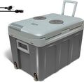 briebe Glacière électrique, 12V / 230V Voiture et Camping, 30 mm, Mode Faible Consommation, 22°C, 220V, 40W, 48W, 52W, 40 Litres