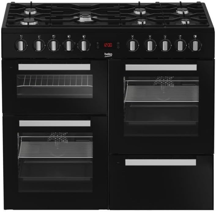 Beko Cuisinière, 100 × 60 × 90 cm, 100 cm, 31 L, Piano De Cuisson Gaz 159l 7 Feux Noir, PF335325DB, 63L, 65L, 16 KW, 5 KW