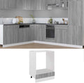 Tonture Lyon Meuble bas de cuisine pour four et micro-ondes 60 × 46 × 81,5 cm, gris Sonoma