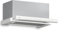 Hotte aspirante KLARSTEIN, verre, éclairage LED, 60cm, 896 m3/h, Blanc, Hotte à Tiroir, Classe A++, Commandes Tactiles, Filtre Charbon