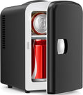 Electactic Mini réfrigérateur, 24 cm, pour chambre, 18 cm, 25 cm, 120 V, 12 V, 25 dB, 30°C, 10°C, 4 litres/6 canettes, portable