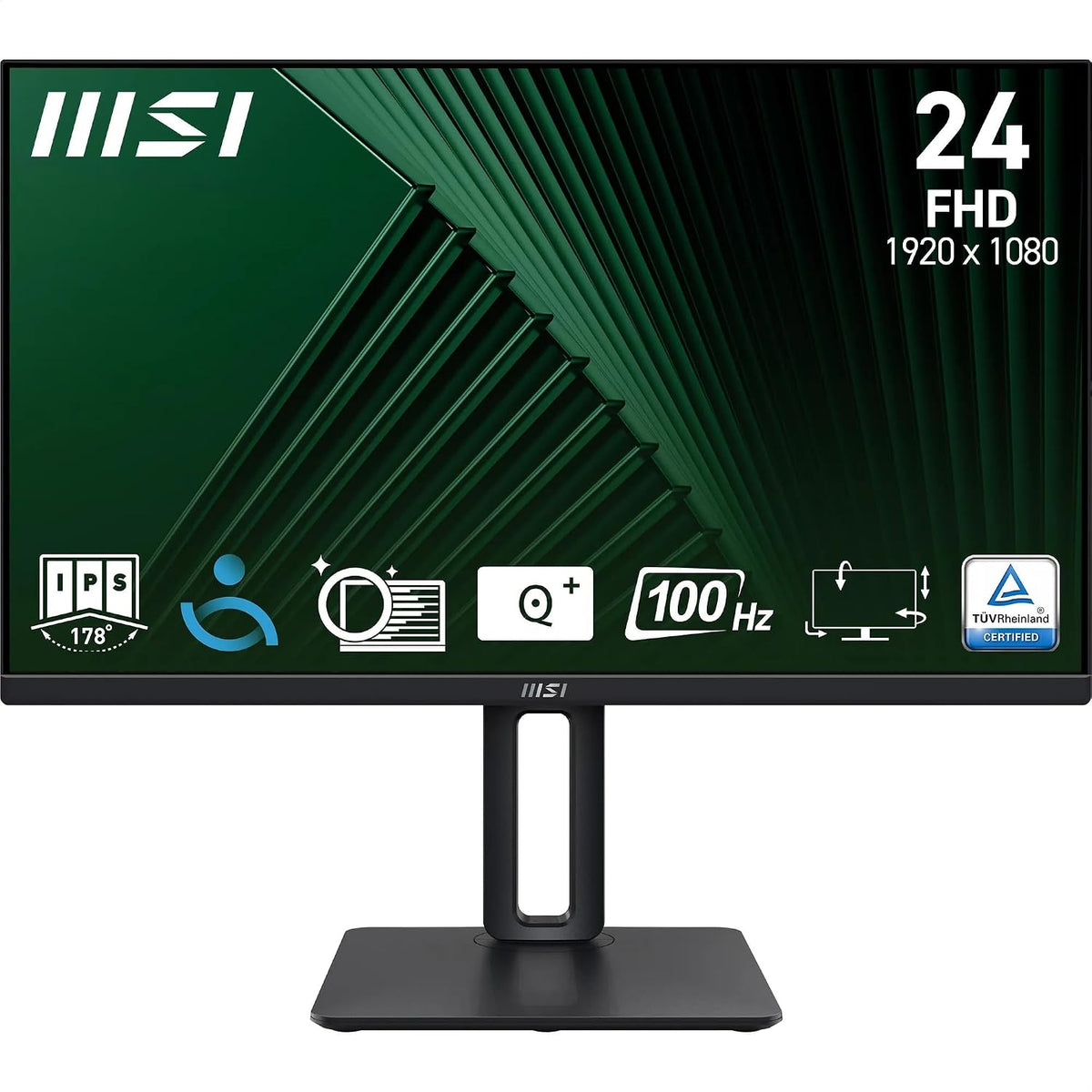 MSI Moniteur PC, 24 POUCES, réglable, 100 mm, 23, 8 pouces, MP245PG, 100 Hz, 60 Hz, Pro MP245PG Écran Professionnel 23.8' FHD