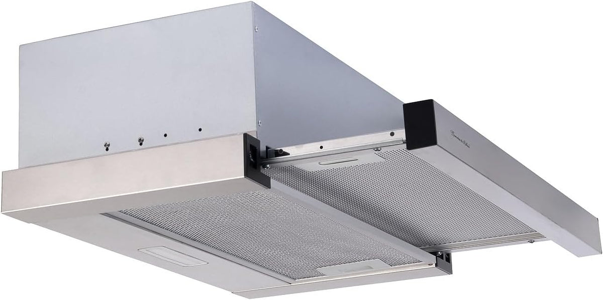 Hotte aspirante Rosenstein & Söhne DAH-110, éclairage LED, 60 × 31, 5 × 19, 4 cm, 64 dB, 2 niveaux, 110 350 m3/h, 60 °C, 50 Hz, encastrable