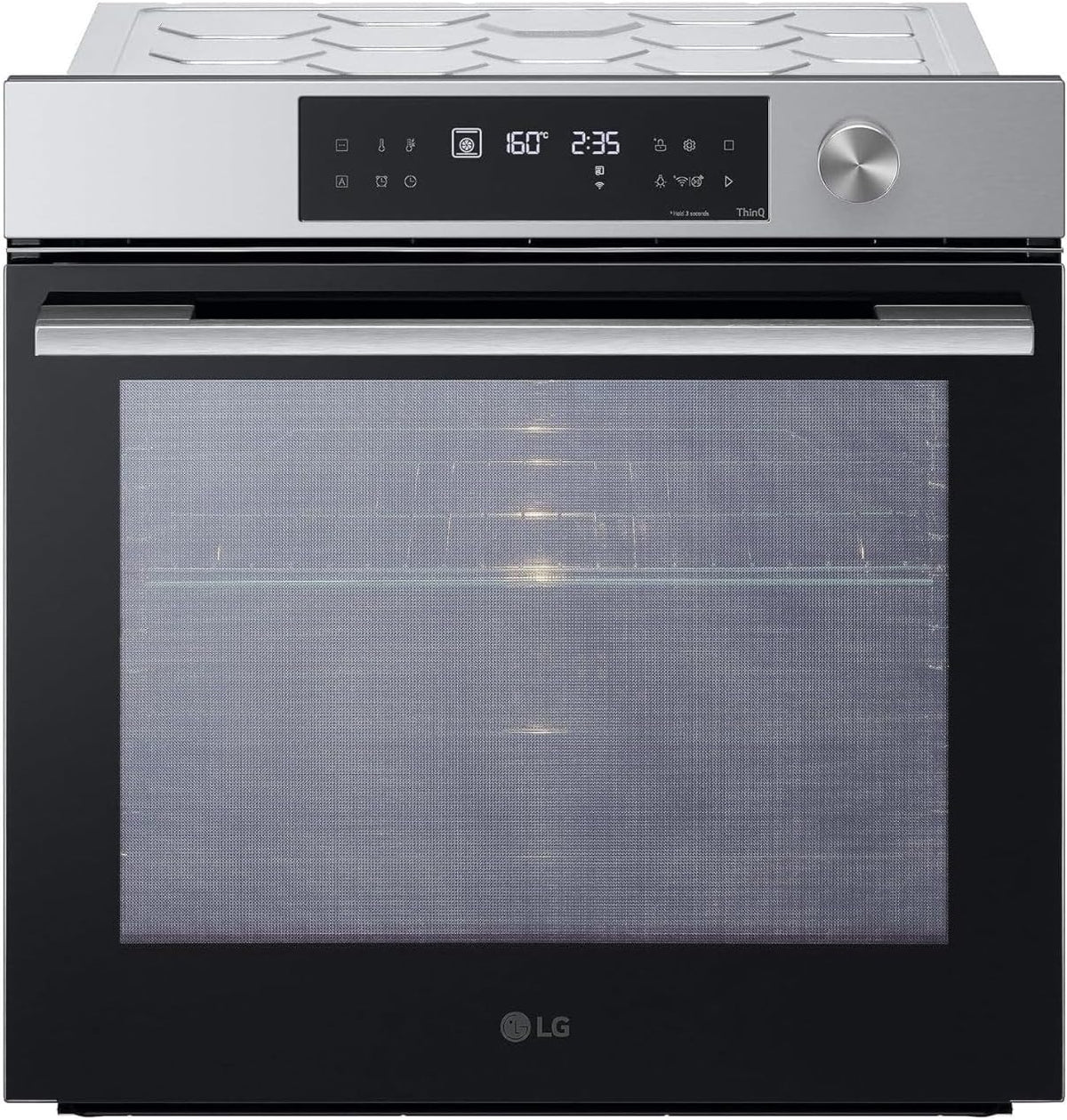 LG Four encastrable, Wi-Fi, acier inoxydable, 76 l, WSED7612S, 300 °C, Four pyrolytique avec vapeur multifonction en acier inoxydable, pyrolyse