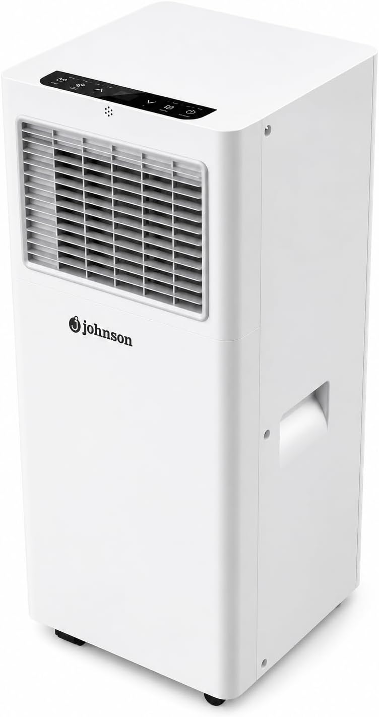 Climatiseur portable J Johnson ALPES9, télécommande, 9000 BTU, 2, 6 kW, 1 kW, 320 m3/h, 2236 Frigories, éclairage LED, réglable, Écran LED