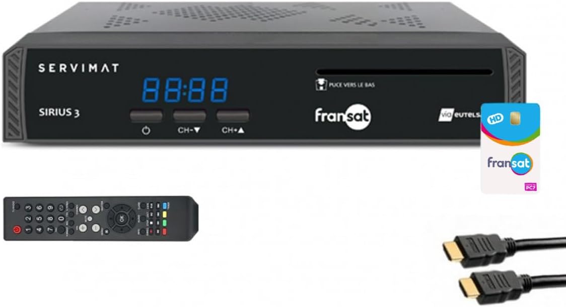 Servimat Récepteur TV satellite, télécommande, minuterie