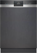 Lave-vaisselle SIEMENS SN53ES04TE iQ300, réglable, 60 cm, en acier brossé, 50°C, 70 °C, semi-intégré, aquaStop, varioSpeed Plus