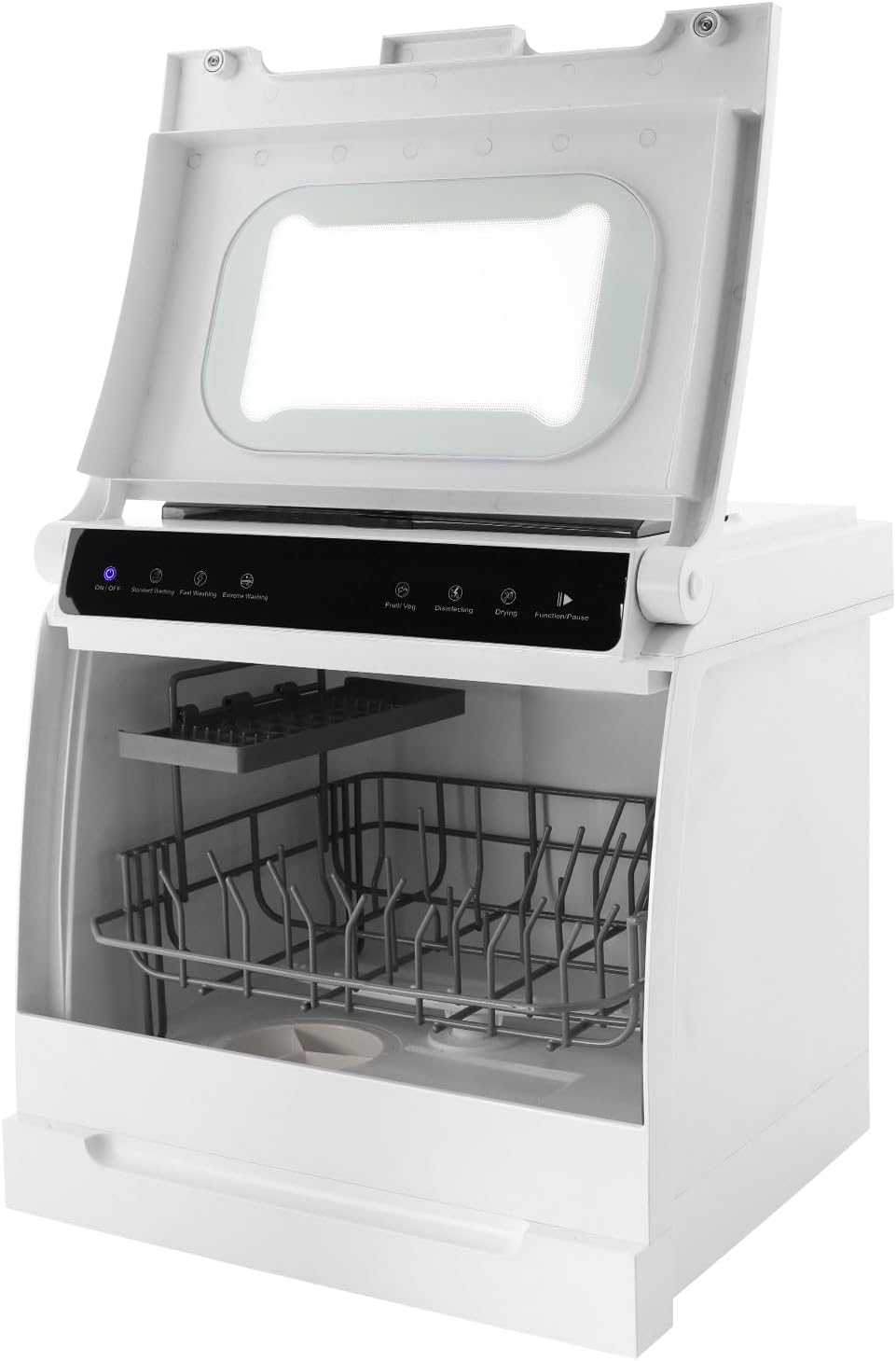 DAOHHFO Lave-vaisselle, 45 × 40 × 40 cm, pour cuisine, pose libre, portable, autoportant, contrôle tactile intelligent