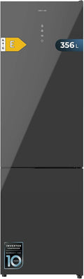 Réfrigérateur Cecotec, No Frost, 59, 5 × 63, 5 × 200 cm, verre, 356 L, 59, 5 cm, mode vacances., 356L, réglable, Total No Frost, classe E