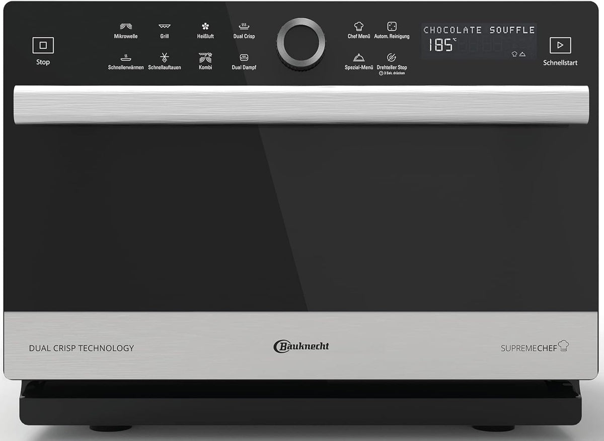 Four micro-ondes, 1000 W, Bauknecht, 33 l, 1700 W, 1200 W, Micro-ondes multifonction 5 en 1-1000 W, Espace de cuisson: 33 l, Air chaud: 1700 W