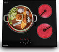 COVERCOOK Plaque de cuisson, 60 cm, pour cuisson précise et souplesse, comme de l'ébène, 5400W, 2400W, minuterie, commandes tactiles