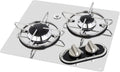 Appareil de cuisson Carbest, 35 × 32 × 6, 5 cm, Pour caravane, acier inoxydable, 33 × 30 cm, 1, 8 kW, 1, 0 kW, 30 mbar, encastrable, camping