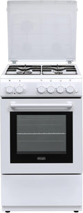 Cuisinière, verre, 50 × 50 cm, De'Longhi, 500 mm, 850 mm, DL554EW, 4 brûleurs, 4 foyer