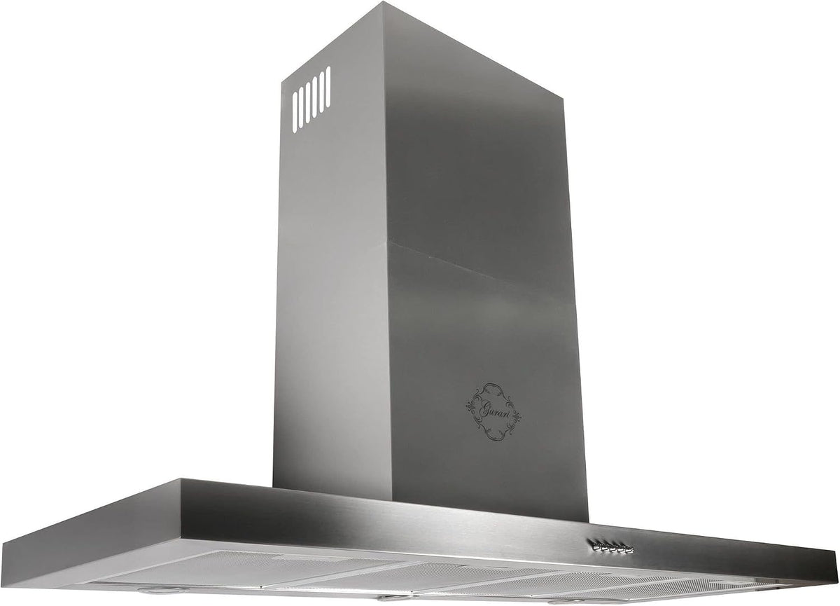 Gurari Hotte aspirante, 120 cm, éclairage LED, acier inoxydable, 3 niveaux, 150 mm, 120 mm, 206 W, 1200 mm, 810 mm, 457 mm