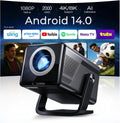 Vidéoprojecteur, Android 14 Projecteur Portatif avec son Hi-Fi, WEMI, 1080P, Wi-Fi