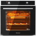 Karinear Four encastrable, Four Electrique 60 cm avec Bouton de Commande, avec Panneau en Verre Trempé, 65 L, 595 × 470 × 595 mm