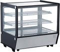 Réfrigérateur de présentation METRO Professional GCV1120R, acier inoxydable, réglable, 70.2 × 56.8 × 68.6 cm, 120 L, 2 étagères, 12 °C, verre