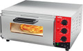 Four à pizza, 16 pouces, avec pierre et poignée, pour intérieur, acier inoxydable, crosson, 230 V, 2 000 W, 400 × 400 mm, 2Porte, verre