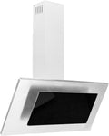 vidaXL Hotte aspirante, 90 cm, éclairage LED, acier inoxydable, 3 vitesses, 297 m3/h, verre