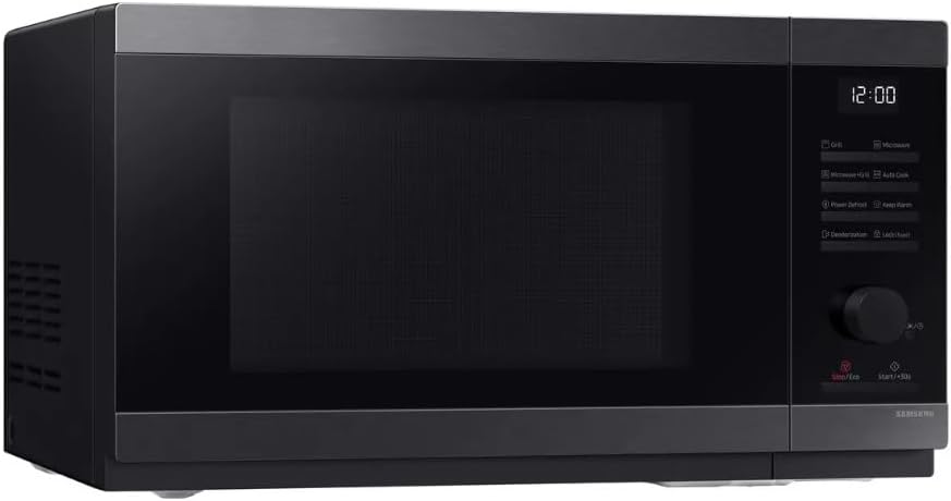 Samsung Four micro-ondes, 32 L, éclairage LED, acier inoxydable, 31, 8 cm, 6 niveaux, Micro-ondes Gril 32l 1500w Noir, MG32DG4524AG