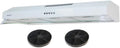 Hotte aspirante BELDEKO, éclairage LED, Hotte Casquette 90 cm Blanc 438 m3/h 200W, 895 × 460 × 140 mm, 200 W, 1, 5 W, 118 mm, 63 dB